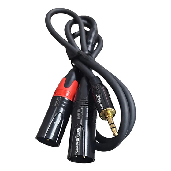 Cable De Audio Y Mini Plug 3.5 Stereo A 2 Canon Xlr Macho 1
