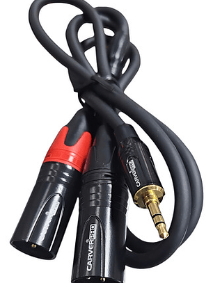 Cable De Audio Y Mini Plug 3.5 Stereo A 2 Canon Xlr Macho