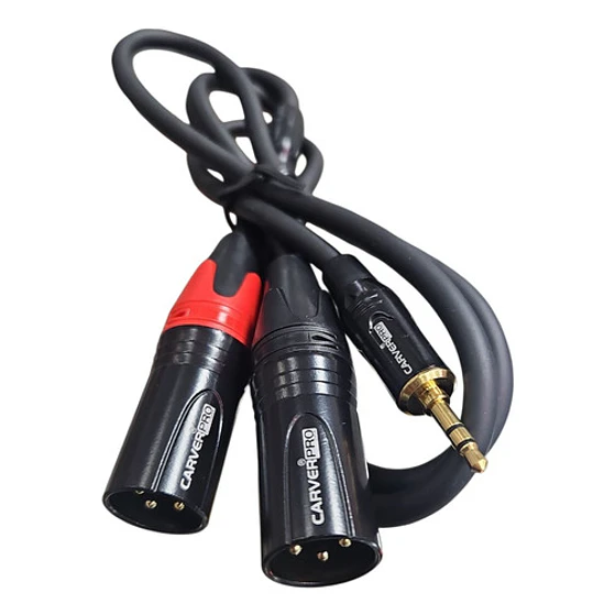 Cable De Audio Y Mini Plug 3.5 Stereo A 2 Canon Xlr Macho 2