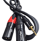 Cable De Audio Y Mini Plug 3.5 Stereo A 2 Canon Xlr Macho - Miniatura 2