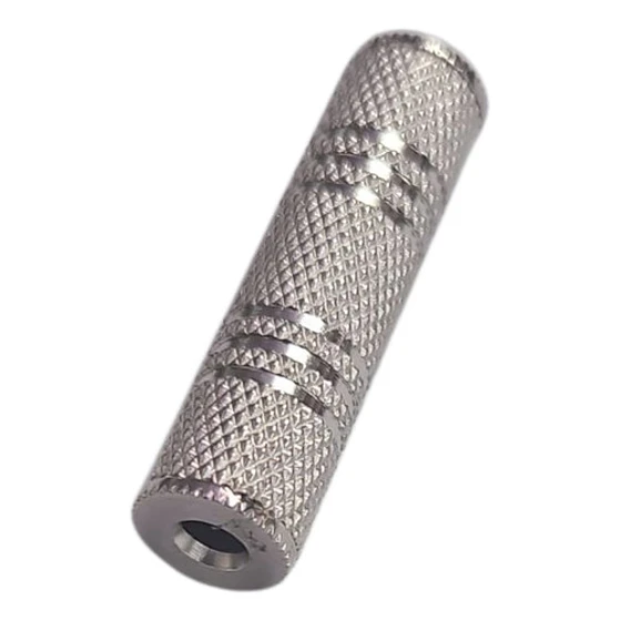 Adaptador Copla Audio Plug Jack 3.5 Mm Hembra-hembra Metal 2