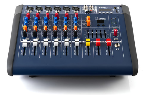 Power Mixer Consola Sonido Ampificada 6 Canales Mavi Ct-6 1