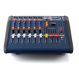 Power Mixer Consola Sonido Ampificada 6 Canales Mavi Ct-6