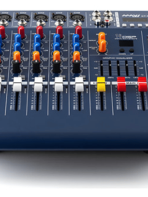 Power Mixer Consola Sonido Ampificada 6 Canales Mavi Ct-6