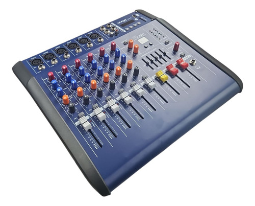 Power Mixer Consola Sonido Ampificada 6 Canales Mavi Ct-6 8