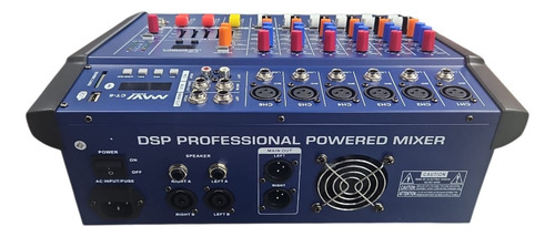 Power Mixer Consola Sonido Ampificada 6 Canales Mavi Ct-6 10