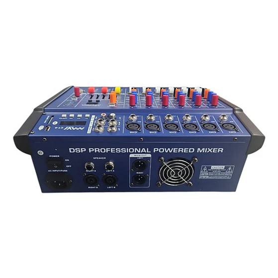 Power Mixer Consola Sonido Ampificada 6 Canales Mavi Ct-6 10