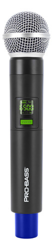 Micrófono Inalámbrico Doble Probass Uf 224 Multi Frec. Negro 3