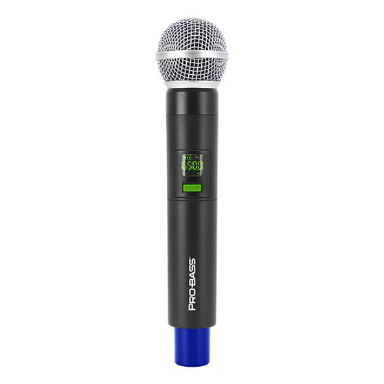 Micrófono Inalámbrico Doble Probass Uf 224 Multi Frec. Negro 3