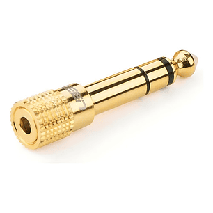 Adaptador Ugreen De 6,5 M Macho A 3,5 M Hembra, Color Dorado