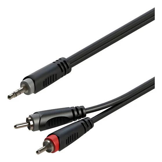 Cable Profesional De Audio Roxtone 3.5mm Stereo Plug-2 Rca 1