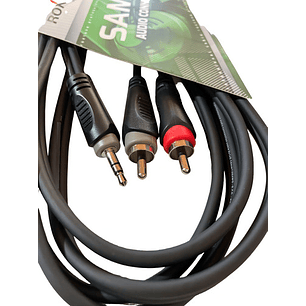 Cable Profesional De Audio Roxtone 3.5mm Stereo Plug-2 Rca