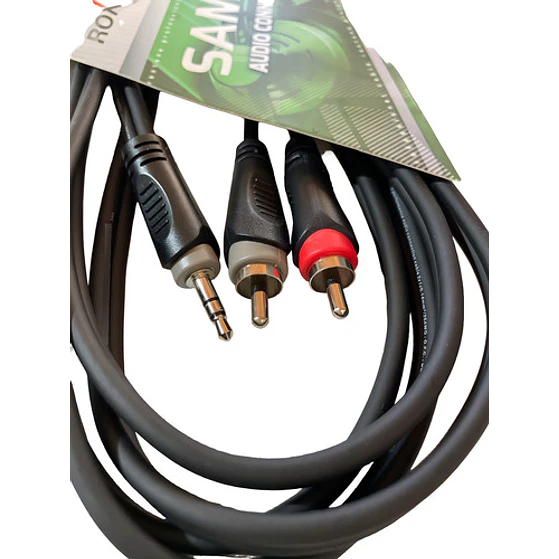 Cable Profesional De Audio Roxtone 3.5mm Stereo Plug-2 Rca 2