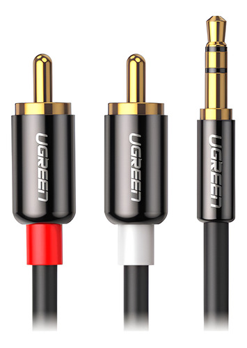 Cable De Audio Macho Ugreen De 3,5 Mm A 2 Rca, 1,5 Metros, Negro 1