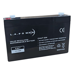 Bateria 6 V 7 Ah La Power Cj6-7 Lamparas Balanzas Juguetes
