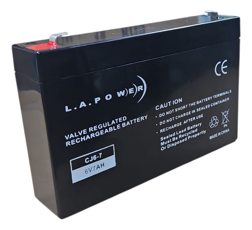 Bateria 6 V 7 Ah La Power Cj6-7 Lamparas Balanzas Juguetes 2
