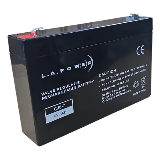 Bateria 6 V 7 Ah La Power Cj6-7 Lamparas Balanzas Juguetes 2