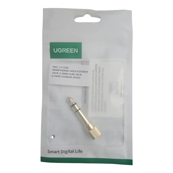 Adaptador Ugreen De 6,5 M Macho A 3,5 M Hembra, Color Dorado 2