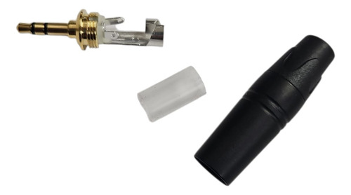 Conector Audio Plug Jack 3.5 Mm Metal 3