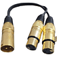 Cable Y Canon Xlr Macho A 2 Xlr Hembra - Miniatura 3