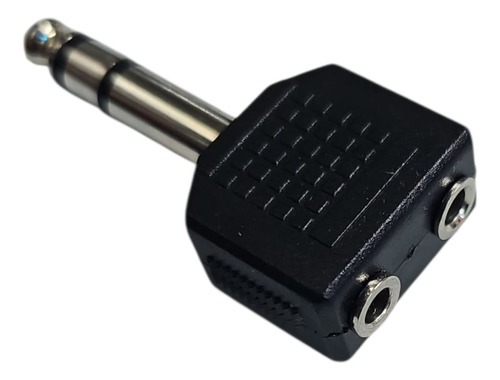 Adaptador Copla Audio 3.5 Mm A Plug Jack 6.3 Mm Estereo 2