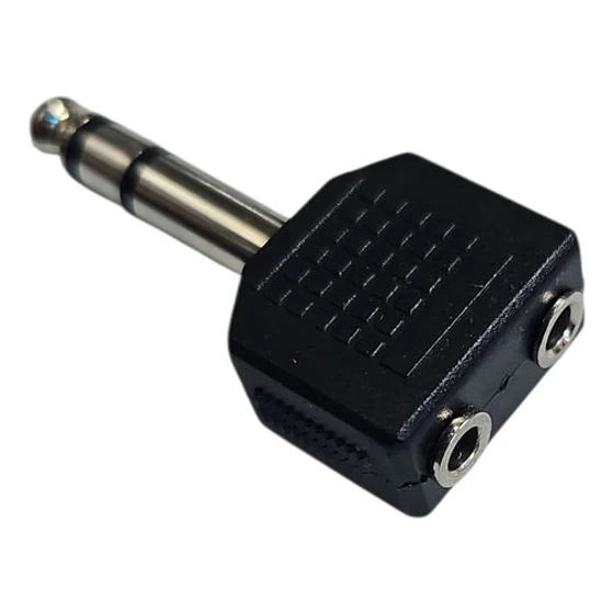Adaptador Copla Audio 3.5 Mm A Plug Jack 6.3 Mm Estereo 2