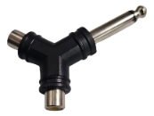 Adaptador Copla Audio Rca A Plug Jack 6.3 Mm 1
