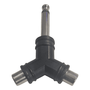 Adaptador Copla Audio Rca A Plug Jack 6.3 Mm
