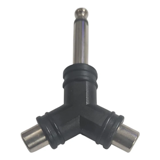 Adaptador Copla Audio Rca A Plug Jack 6.3 Mm 2