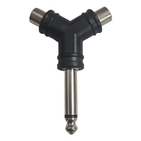 Adaptador Copla Audio Rca A Plug Jack 6.3 Mm 4