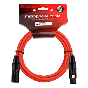 Cable De Micrófono Xlr Macho A Xlr Hembra 6mts Rojo Kirlin