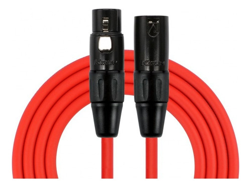 Cable De Micrófono Xlr Macho A Xlr Hembra 6mts Rojo Kirlin 2