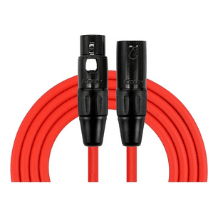 Cable De Micrófono Xlr Macho A Xlr Hembra 6mts Rojo Kirlin