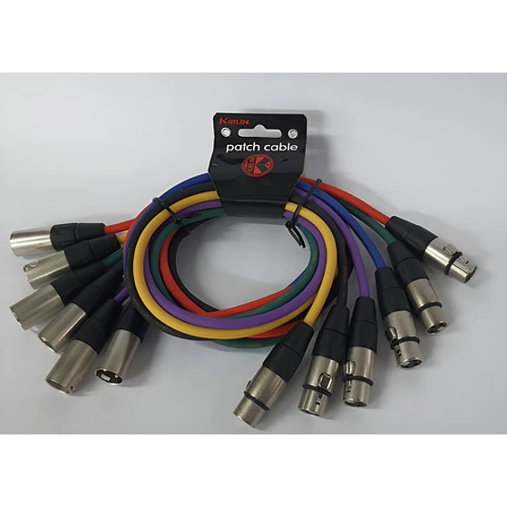 Pack 6 Cables Xlr Kirlin Colores 1mtrs 1