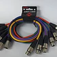 Pack 6 Cables Xlr Kirlin Colores 1mtrs - Miniatura 1