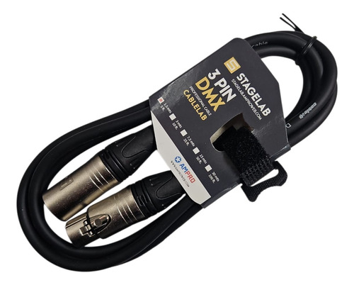 Units_per_packcable Xlr De 1 Xlr Macho A 1 Xlr Hembra Stagelab Xlr-dmx-1.5m Negro De 1.5m 2