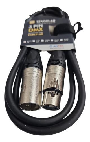 Units_per_packcable Xlr De 1 Xlr Macho A 1 Xlr Hembra Stagelab Xlr-dmx-1.5m Negro De 1.5m 3