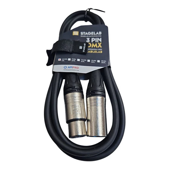 Units_per_packcable Xlr De 1 Xlr Macho A 1 Xlr Hembra Stagelab Xlr-dmx-1.5m Negro De 1.5m 5