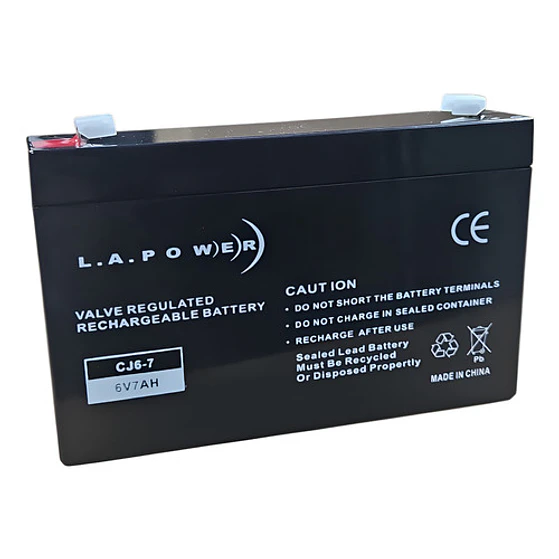 Bateria 6 V 7 Ah La Power Cj6-7 Lamparas Balanzas Juguetes 1