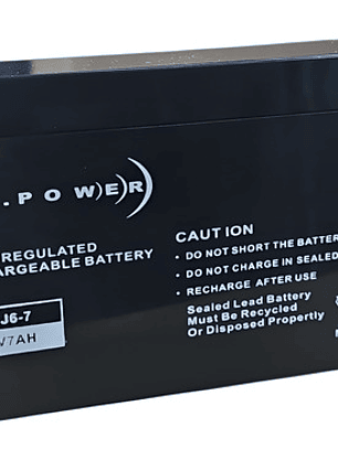 Bateria 6 V 7 Ah La Power Cj6-7 Lamparas Balanzas Juguetes