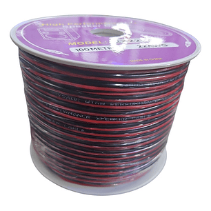 Cable De Parlante 2x22 Awg Rojo Y Negro 2x22pa