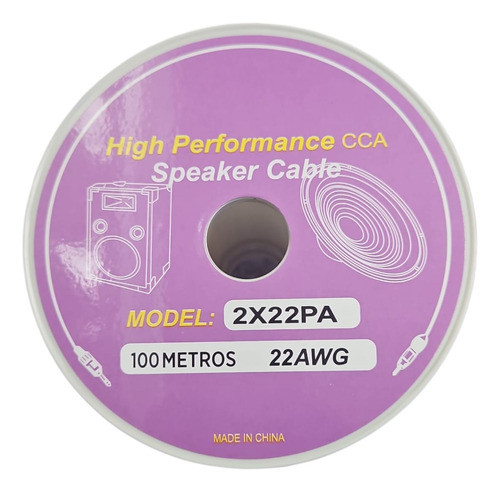 Cable De Parlante 2x22 Awg Rojo Y Negro 2x22pa 3