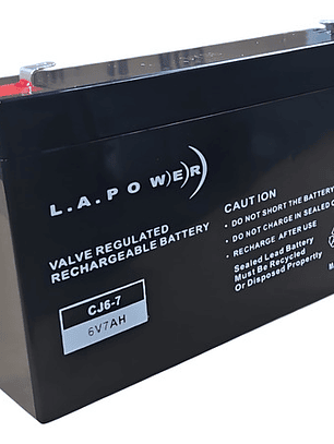 Bateria 6 V 7 Ah Recargable Cj6-7 La Power