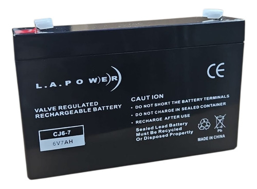 Bateria 6 V 7 Ah Recargable Cj6-7 La Power 5