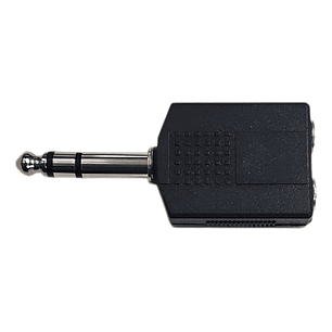 Adaptador Copla Plug Trs 6.3 A 2 Jack Plug Hembra Trs Stereo