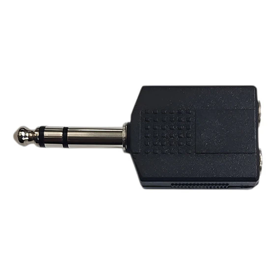 Adaptador Copla Plug Trs 6.3 A 2 Jack Plug Hembra Trs Stereo 1
