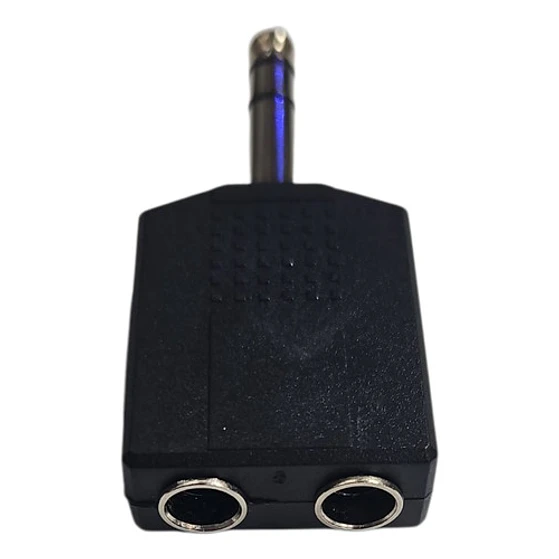 Adaptador Copla Plug Trs 6.3 A 2 Jack Plug Hembra Trs Stereo 2