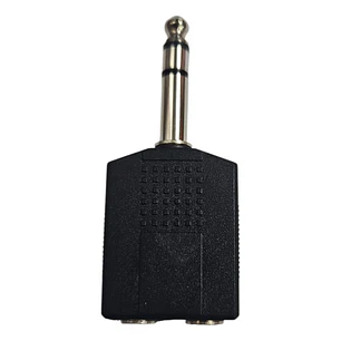 Adaptador Copla Plug Trs 6.3 A 2 Jack Plug Hembra Trs Stereo
