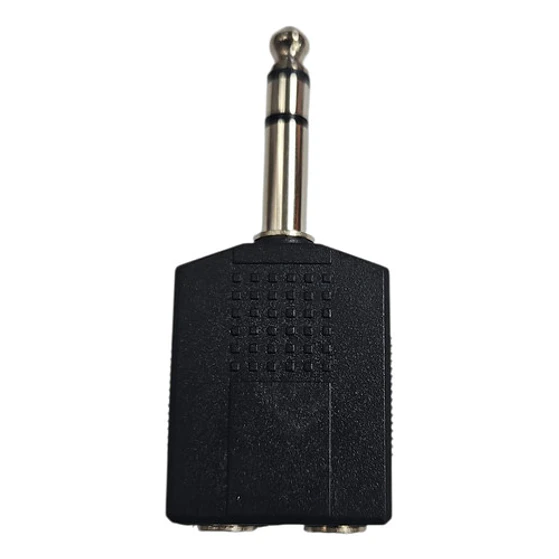 Adaptador Copla Plug Trs 6.3 A 2 Jack Plug Hembra Trs Stereo 3