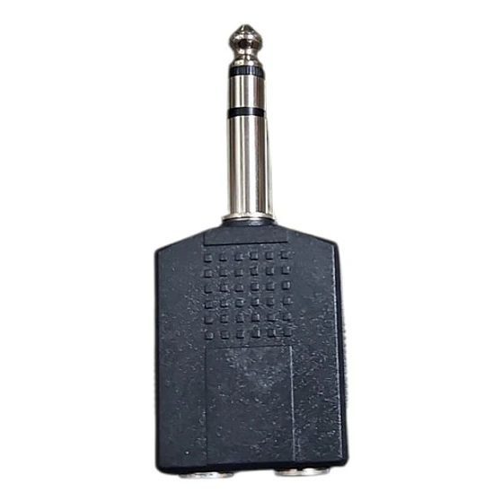 Adaptador Copla Plug Trs 6.3 A 2 Jack Plug Hembra Trs Stereo 4